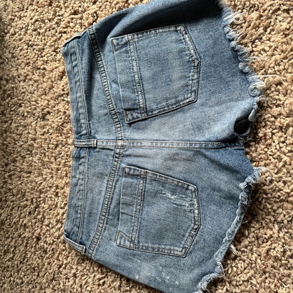 Free People Embroidered Denim Jean Shorts - Picture 7 of 8